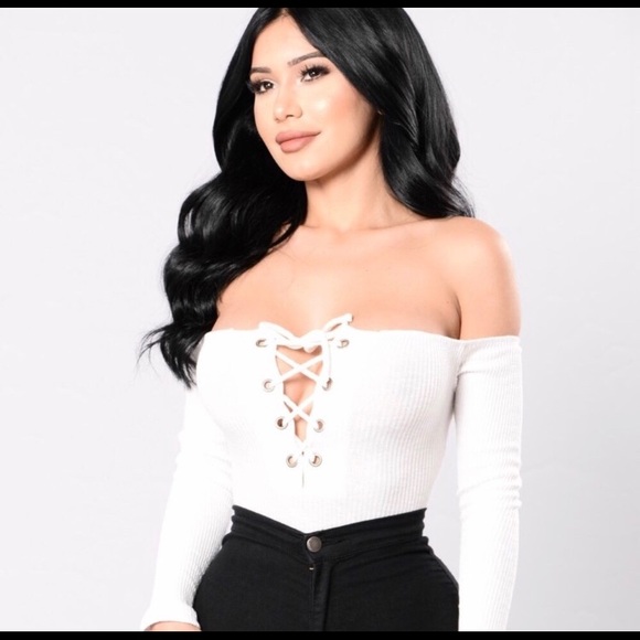 Fashion Nova Tops - Fashionova cream bodysuit